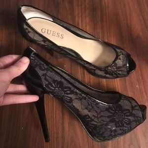 Guess lace highheels size 8